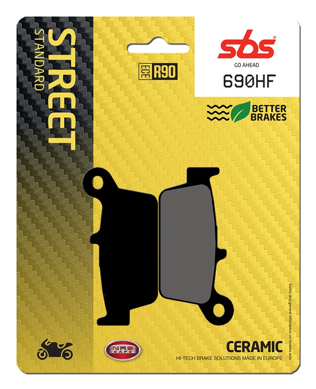 SBS brake pads KH131/3 street standart ceramic jincheng jc 125 2b 97, motour union jc 125 deer 98-99 colour black (690HF)